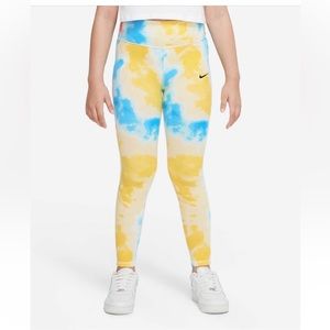 Nike Girls Leggings Small Tie Dye Tight Fit High Rise Full Length